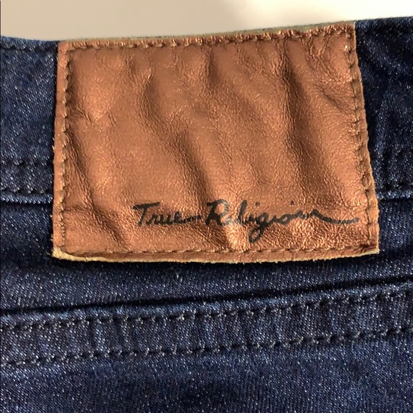 True Religion Wide Leg Dark Wash Jeans 28 - Picture 2 of 9